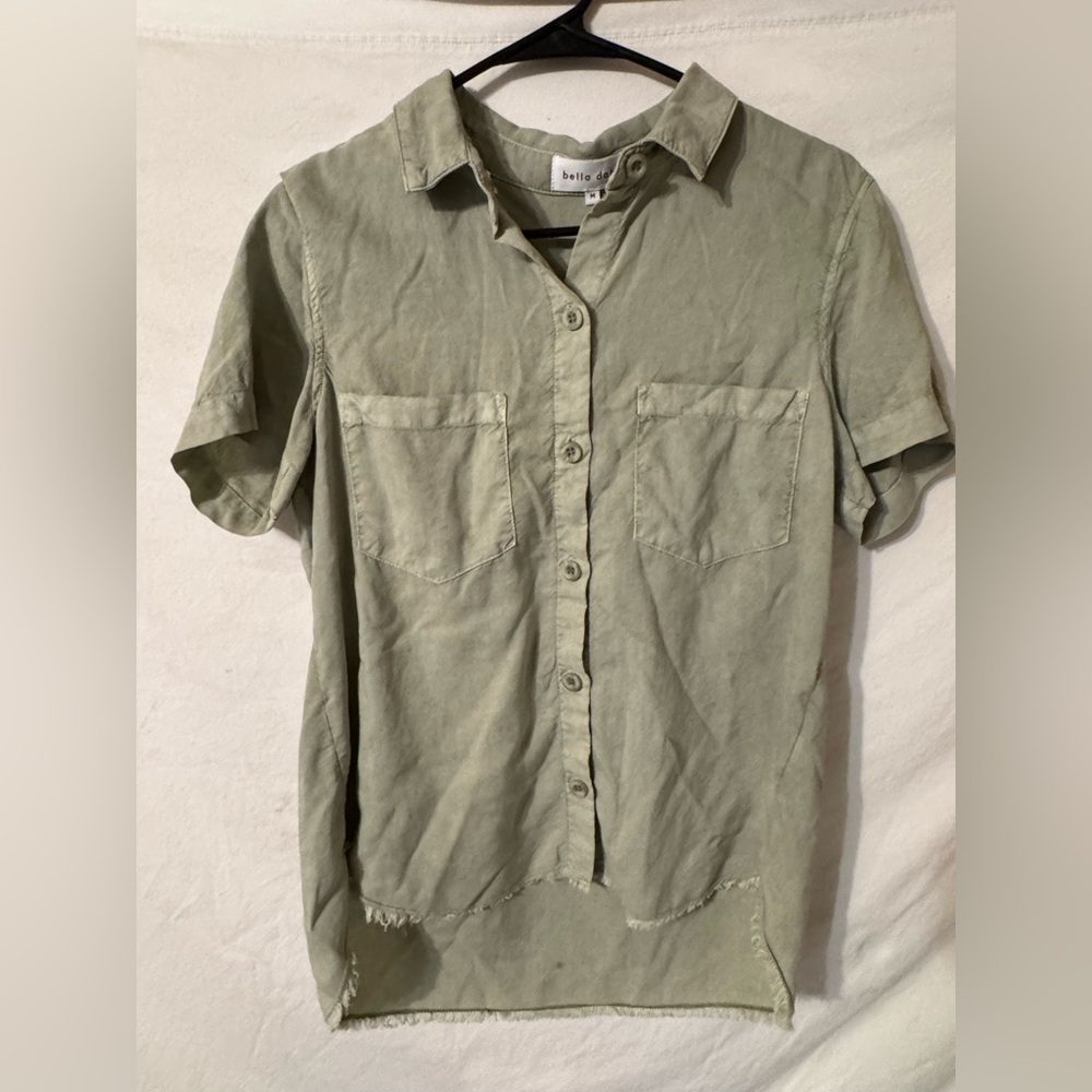 Green Button-Up Shirt
